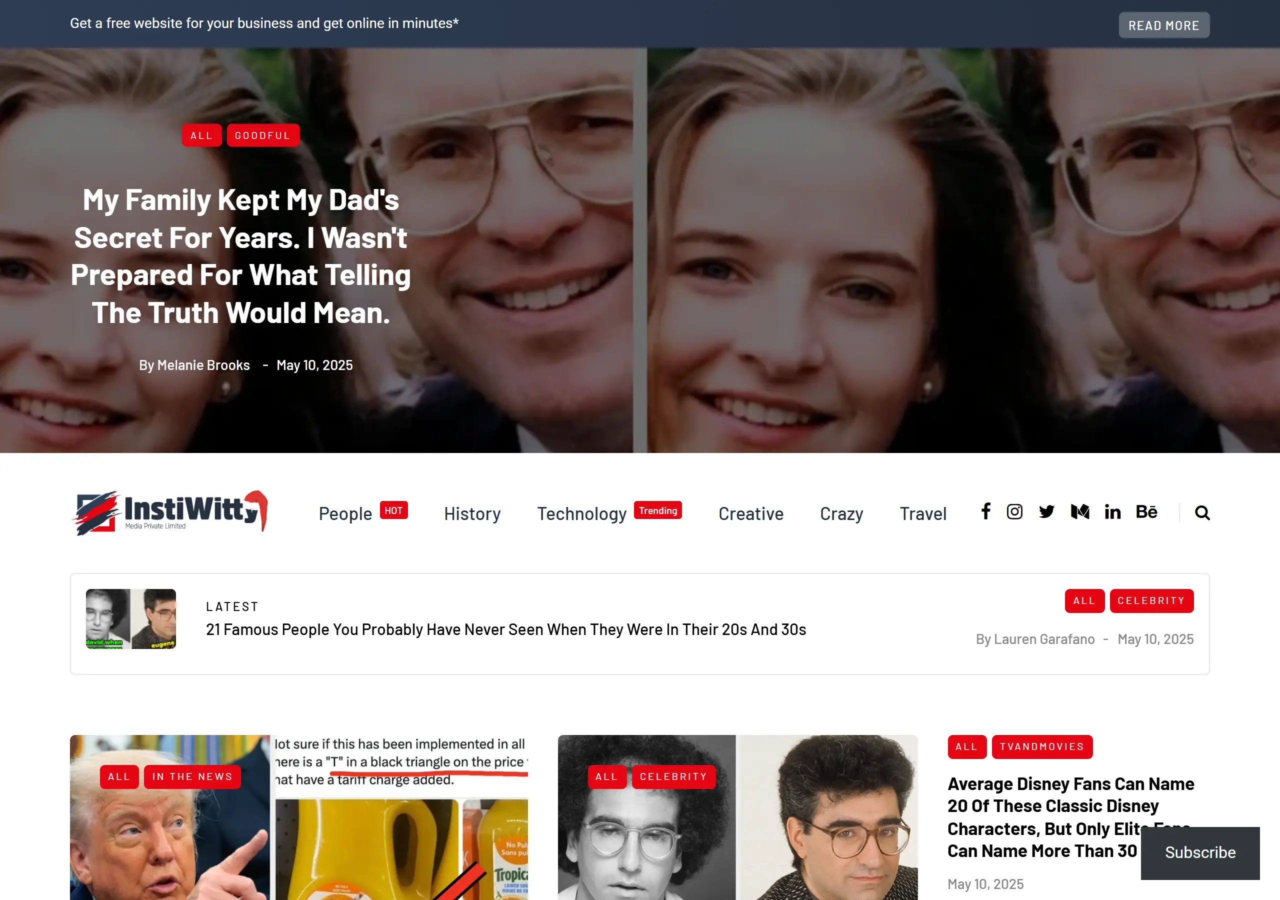 InstiWitty Read Write Express blog platform design featuring clean typography and user-friendly interface
